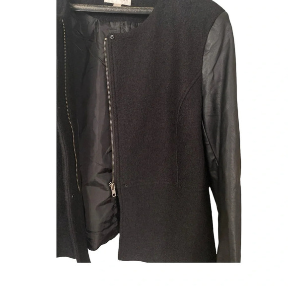KENAR, Wool & Faux Leather Jacket/Blazer, Size L - Picture 4 of 8